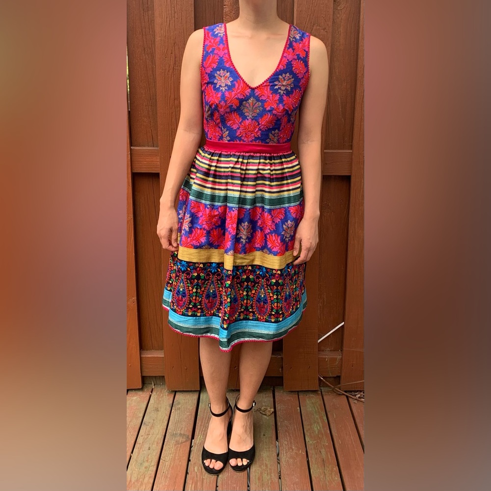 Anthropologie Payal Jain Pink Dress with Pockets